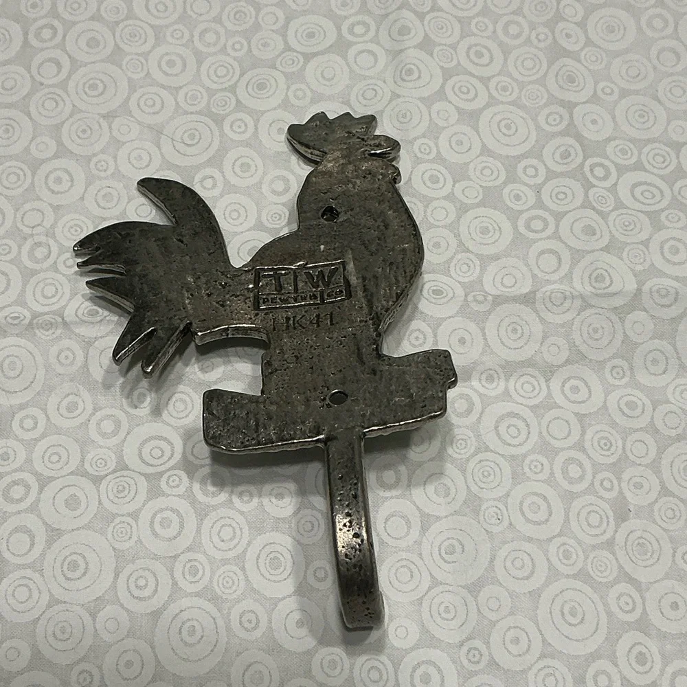 Pewter Rooster Coat Wall Hook